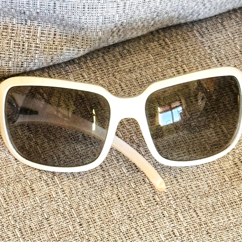 White Vintage Chanel Sunglasses